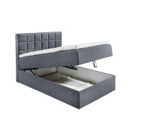 Polsterbett >ALASKA 2< Liegefläche 120x200 cm, anthrazit - 120x123x213 (BxHxT)