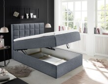 Polsterbett >ALASKA 2< Liegefläche 120x200 cm, anthrazit - 120x123x213 (BxHxT)