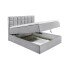 Polsterbett >ALASKA 2< Liegefläche 140x200cm, in grau - 140x123x213 (BxHxT)