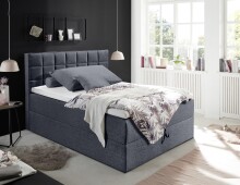 Polsterbett >ALASKA 2< Liegefläche 140x200cm in anthrazit - 140x123x213 (BxHxT)