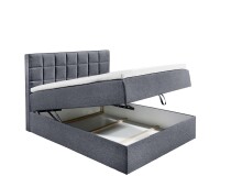 Polsterbett >ALASKA 2< Liegefläche 140x200cm in anthrazit - 140x123x213 (BxHxT)