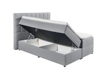 Polsterbett >ALASKA 2< Liegefläche 160x200cm, in grau - 180x123x213 (BxHxT)