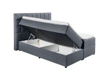 Polsterbett >ALASKA 2< Liegefläche 160x200cm, in anthrazit - 180x123x213 (BxHxT)