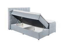 Polsterbett >ALASKA 2< Liegefläche 160x200cm, in pastellblau - 180x123x213 (BxHxT)