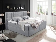 Polsterbett >ALASKA 2< Liegefläche 180x200cm, grau - 200x123x213 (BxHxT)