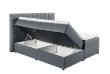 Polsterbett >ALASKA 2< Liegefläche 180x200cm, anthrazit - 200x123x213 (BxHxT)