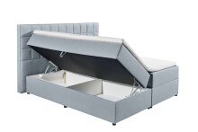 Polsterbett >ALASKA 2< Liegefläche 180x200cm, pastellblau - 200x123x213 (BxHxT)