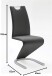 Freischwinger >Pupik II< in schwarz - 45x102x62cm (BxHxT)