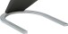 Freischwinger >Pupik II< in schwarz - 45x102x62cm (BxHxT)