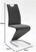 Freischwinger >Pupik II< in schwarz - 45x102x62cm (BxHxT)