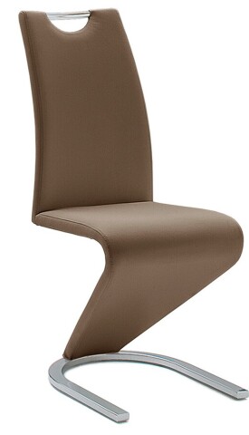 Freischwinger >Pupik II< in braun - 45x102x62cm (BxHxT)