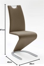Freischwinger >Pupik II< in braun - 45x102x62cm (BxHxT)