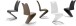 Freischwinger >Pupik II< in braun - 45x102x62cm (BxHxT)