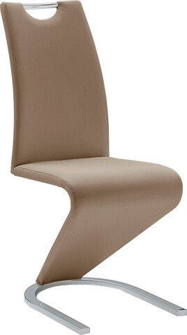 Freischwinger >Pupik II< in Cappuccino - 45x102x62cm (BxHxT)