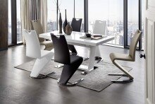 Freischwinger >Pupik II< in Cappuccino - 45x102x62cm (BxHxT)