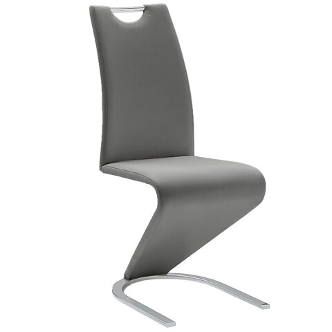 Freischwinger >Pupik II< in grau - 45x102x62cm (BxHxT)