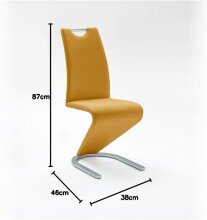 Freischwinger >Pupik II< in curry - 45x102x62cm (BxHxT)