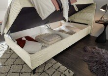 Boxbett >ANDON 1< Liegefläche 120x200 cm, cream - 121x102x210 (BxHxT)