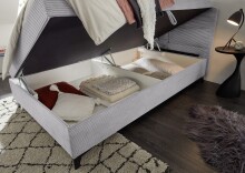 Boxbett >ANDON 1< Liegefläche 120x200cm, Bezug dove - 121x102x210 (BxHxT)