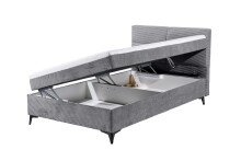 Boxbett >ANDON 1< Liegefläche 120x200cm, Bezug ash - 121x102x210cm (BxHxT)