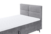 Boxbett >ANDON 1< Liegefläche 120x200cm, Bezug ash - 121x102x210cm (BxHxT)