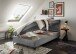Boxbett >ANDON 1< Liegefläche 120x200cm, Bezug ash - 121x102x210cm (BxHxT)