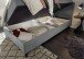 Boxbett >ANDON 1< Liegefläche 120x200cm, Bezug ash - 121x102x210cm (BxHxT)