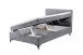 Boxbett >ANDON 1< Liegefläche 120x200cm, Bezug ash - 121x102x210cm (BxHxT)