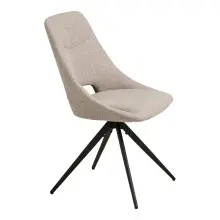 Esszimmerstuhl >Dokka< (2er-Set) 360° Drehfunktion, in Sand - 52x87,5x57,5 (BxHxT)
