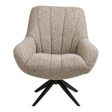 Sessel >Grandola< 360° Drehfunktion, in Grau - 81x93x84cm (BxHxT)