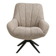 Sessel >Grandola< 360° Drehfunktion, in Grau - 81x93x84cm (BxHxT)