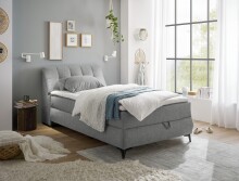 Boxbett >ATLANTIS 6< 120x200 cm Liegefläche, Bezug grey - 125x102x240cm (BxHxT)