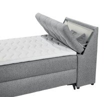 Boxbett >ATLANTIS 6< 120x200 cm Liegefläche, Bezug grey - 125x102x240cm (BxHxT)