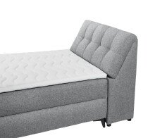 Boxbett >ATLANTIS 6< 120x200 cm Liegefläche, Bezug grey - 125x102x240cm (BxHxT)