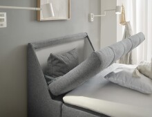 Boxbett >ATLANTIS 6< 120x200 cm Liegefläche, Bezug dark grey - 125x102x240cm (BxHxT)