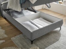 Boxbett >ATLANTIS 6< 120x200 cm Liegefläche, Bezug dark grey - 125x102x240cm (BxHxT)
