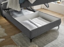 Boxbett >ATLANTIS 6< 120x200 cm Liegefläche, Bezug anthrazit - 125x102x240cm (BxHxT)