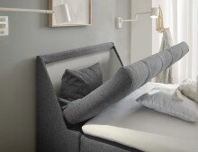 Boxbett >ATLANTIS 6< 120x200 cm Liegefläche, Bezug anthrazit - 125x102x240cm (BxHxT)