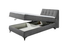 Boxbett >ATLANTIS 6< 120x200 cm Liegefläche, Bezug anthrazit - 125x102x240cm (BxHxT)