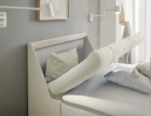 Boxbett >ATLANTIS 6< 120x200 cm Liegefläche, Bezug Ivory - 125x102x240cm (BxHxT)