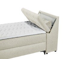 Boxbett >ATLANTIS 6< 120x200 cm Liegefläche, Bezug Ivory - 125x102x240cm (BxHxT)