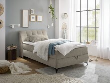 Boxbett >ATLANTIS 6< 120x200 cm Liegefläche, Bezug sand - 125x102x240cm (BxHxT)