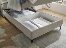 Boxbett >ATLANTIS 6< 120x200 cm Liegefläche, Bezug sand - 125x102x240cm (BxHxT)