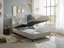 Boxbett >ATLANTIS 6< 120x200 cm Liegefläche, Bezug sand - 125x102x240cm (BxHxT)