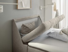 Boxbett >ATLANTIS 6< 120x200 cm Liegefläche, Bezug sand - 125x102x240cm (BxHxT)