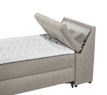 Boxbett >ATLANTIS 6< 120x200 cm Liegefläche, Bezug sand - 125x102x240cm (BxHxT)