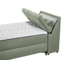 Boxbett >ATLANTIS 6< 120x200 cm Liegefläche, Bezug olive - 125x102x240cm (BxHxT)