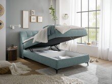 Boxbett >ATLANTIS 6< 120x200 cm Liegefläche, Bezug mint - 125x102x240cm (BxHxT)