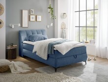 Boxbett >ATLANTIS 6< 120x200 cm Liegefläche, Bezug blue - 125x102x240cm (BxHxT)