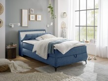 Boxbett >ATLANTIS 6< 120x200 cm Liegefläche, Bezug blue - 125x102x240cm (BxHxT)